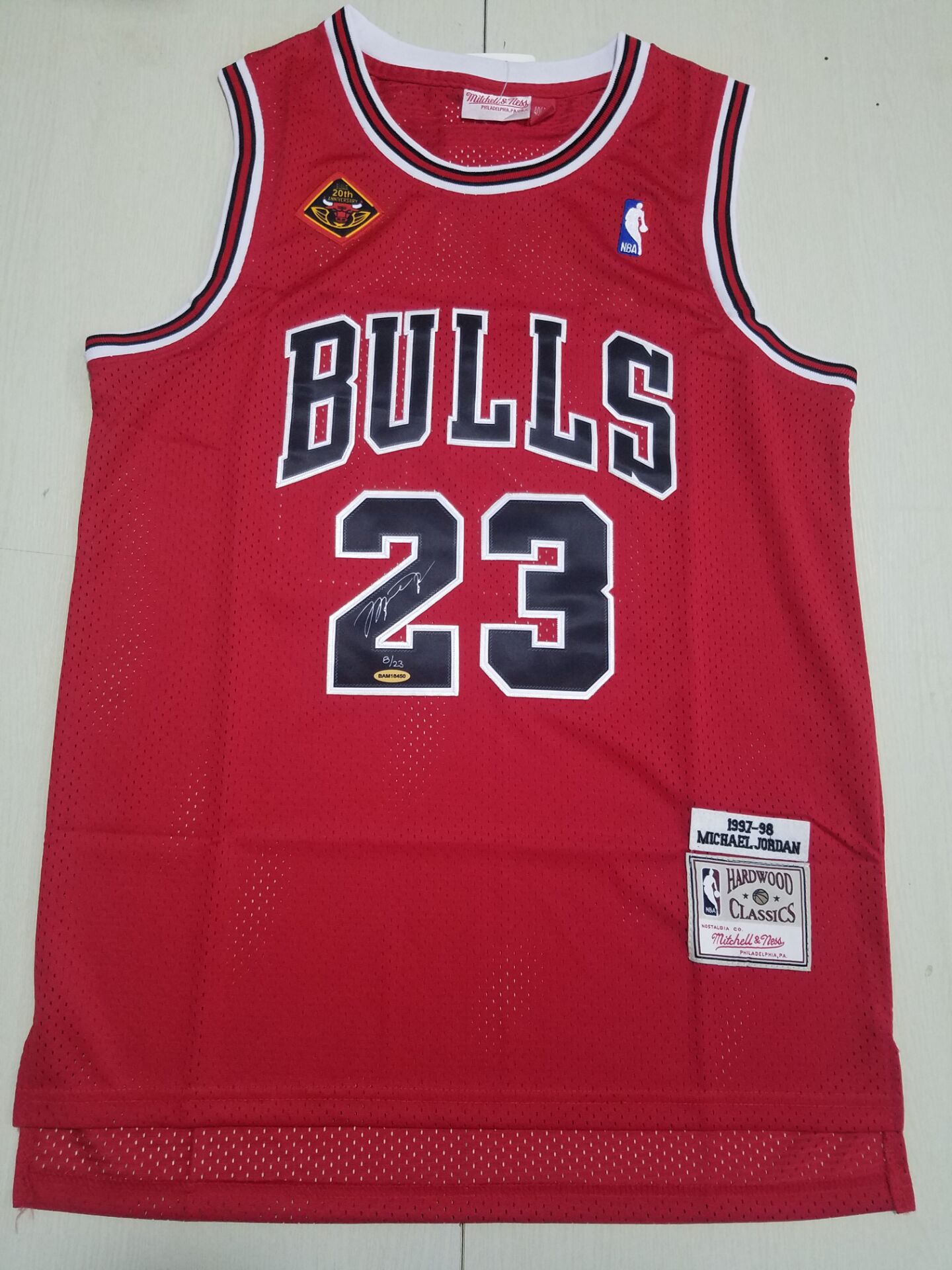 Men Chicago Bulls 23 Jordan Red Signed version 2022 NBA Jersey